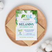 男子プールパーティ招待状 – クールな誕生日 招待状