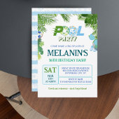 男子プールパーティ招待状 – クールな誕生日 招待状