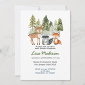 男子ベビーシャワー　森の冒険お誘い状 招待状 (正面)