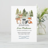 男子ベビーシャワー　森の冒険お誘い状 招待状 (スタンド正面)