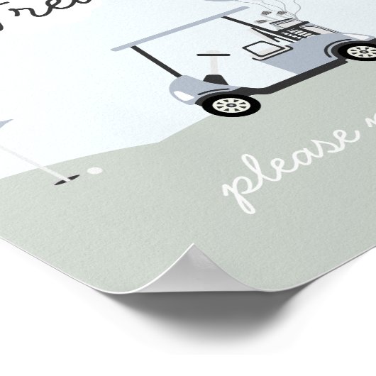 男子ホールインワンゴルフ第1バースデーサイン ポスター (角)