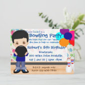 男子ボウリングパーティー 招待状 (スタンド正面)