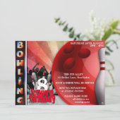 男子ボーリングパーティの招待状 招待状 (スタンド正面)