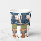 男子ボールウッドゲームチーム野球1回目の誕生日 紙コップ (右)