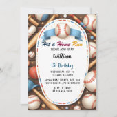 男子ボールウッドゲームチーム野球・一歳 招待状 (正面)