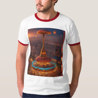 「男子ミニマル幾何学模様T型」 Tシャツ