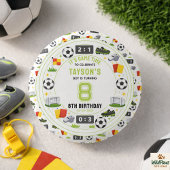 男子モダンスポーツサッカーキッズ8歳の誕生日パーティー 缶バッジ