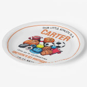 男子モダンスポーツボール全スター第1誕生日 ペーパープレート (アングル)