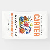 男子モダンスポーツボール全スター第1誕生日 横断幕 (横)