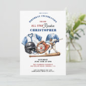 男子モダンスポーツ野球場バースデーパーティー 招待状 (スタンド正面)