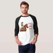 男子ラグラン馬とライダーTシャツ Tシャツ (正面フル)