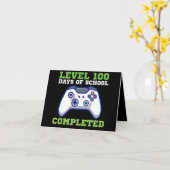 男子レベル100日間の学校教育が完了しました カード (黄色い花)