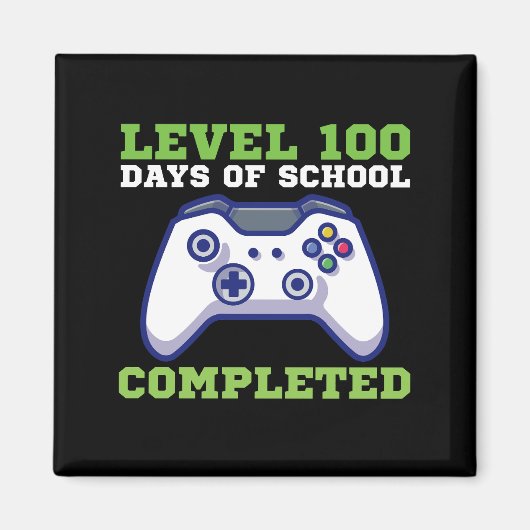 男子レベル100日間の学校教育が完了しました マグネット (正面)