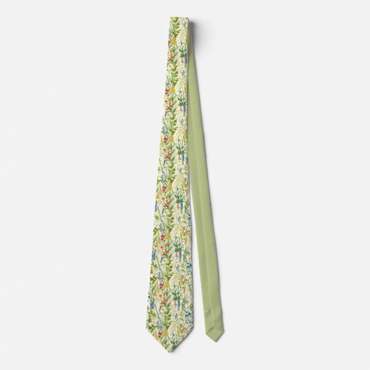 男子ワイルドフラワーフローラのタイ結婚クグルーミング ネクタイ (正面)
