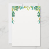 男子ワイルドワンサファリ感謝カード 裏面無地 招待状 (裏面)