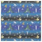 男子体操クリスマスツリースノーフレーク ファブリック (見本)