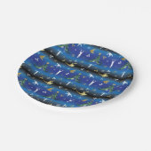 男子体操クリスマスツリースノーフレーク ペーパープレート (アングル)