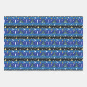 男子体操クリスマスツリースノーフレーク ラッピングペーパーシート (正面2)