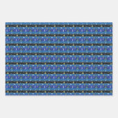 男子体操クリスマスツリースノーフレーク ラッピングペーパーシート (正面)