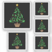 男子体操クリスマスツリー シール (正面)