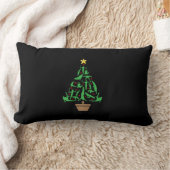 男子体操クリスマスツリー ランバークッション (ブランケット)