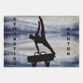 男子体操クリスマスラッピング紙シートセット ラッピングペーパーシート (正面)