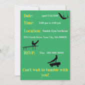 男子体操バースデーパーティ招待状 (裏面)