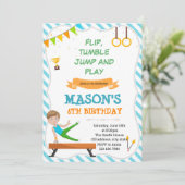 男子体操パーティー招待状 招待状 (スタンド正面)