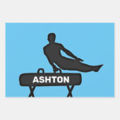 男子体操ラッピング紙シートセット ラッピングペーパーシート (正面3)