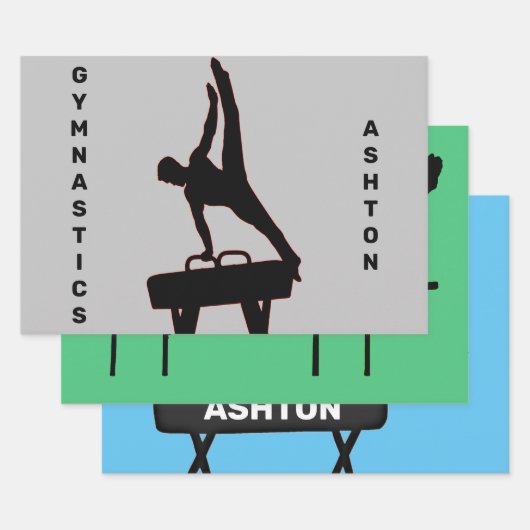 男子体操ラッピング紙シートセット ラッピングペーパーシート (セット)