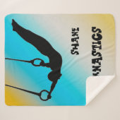 男子体操リングや輪グラデーション シェルパブランケット (正面(横))