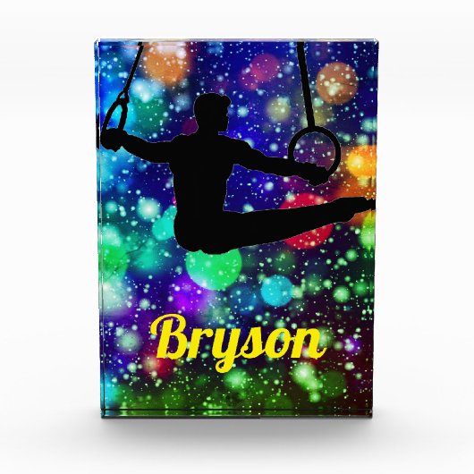 男子体操リングや輪フォトブロック フォトブロック (正面)