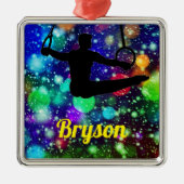 男子体操リングや輪 メタルオーナメント (正面)