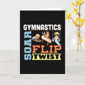 男子体操引用文 – ソールフリップツイスト カード (黄色い花)