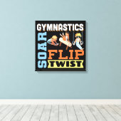 男子体操引用文 – ソールフリップツイスト キャンバスプリント (インサイチュ (ウッドフロア))