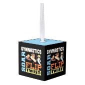 男子体操引用文 – ソールフリップツイスト キューブオーナメント (裏面アングル)