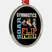 男子体操引用文 – ソールフリップツイスト メタルオーナメント (右)