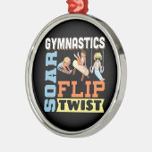 男子体操引用文 – ソールフリップツイスト メタルオーナメント (左)