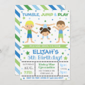 男子体操招待状 |体操誕生日 招待状 (正面/裏面)