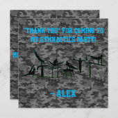 男子体操「ありがとう」パーティーカード サンキューカード (正面/裏面)