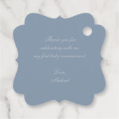 男子初領圣体用尘土蓝优雅徽章十字架 フェイバータグ (裏面)