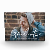 男子卒業写真記念フレーム フォトブロック (正面)