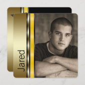 男子卒業発表 招待状 (正面/裏面)