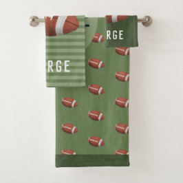 男子可愛いアメリカンフットボールの子供 バスタオルセット