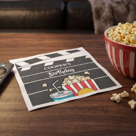 男子向け映画鑑賞会の誕生日パーティー スタンダードカクテルナプキン