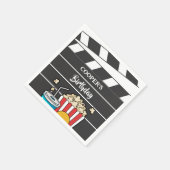 男子向け映画鑑賞会の誕生日パーティー スタンダードカクテルナプキン (角)