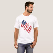 男子国旗の米国Tシャツ Tシャツ (正面フル)
