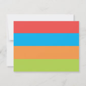 男子夏キャンプ文房具 カラフルなログハウス風 ノートカード (裏面)