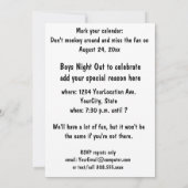 男子夜の外出 招待状 (裏面)