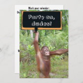 男子夜の外出 招待状 (正面/裏面)